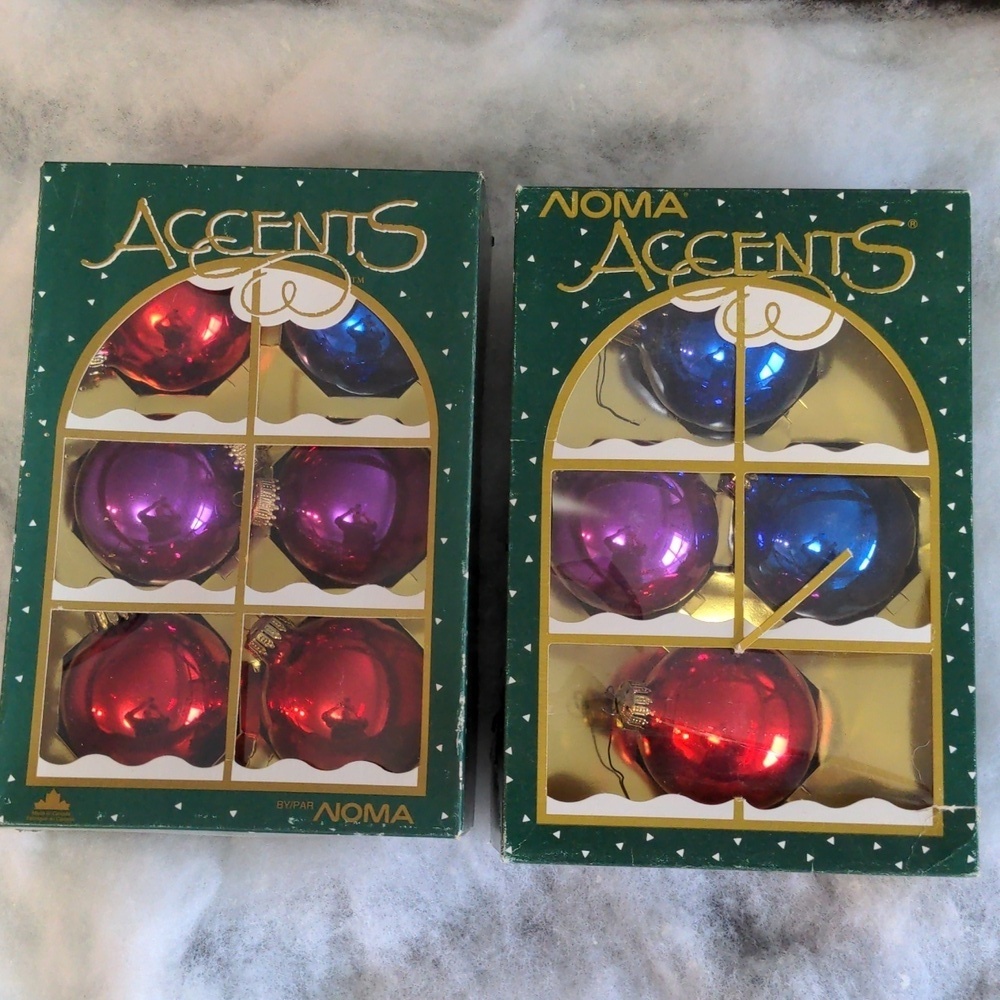 Vintage noma accents Christmas balls